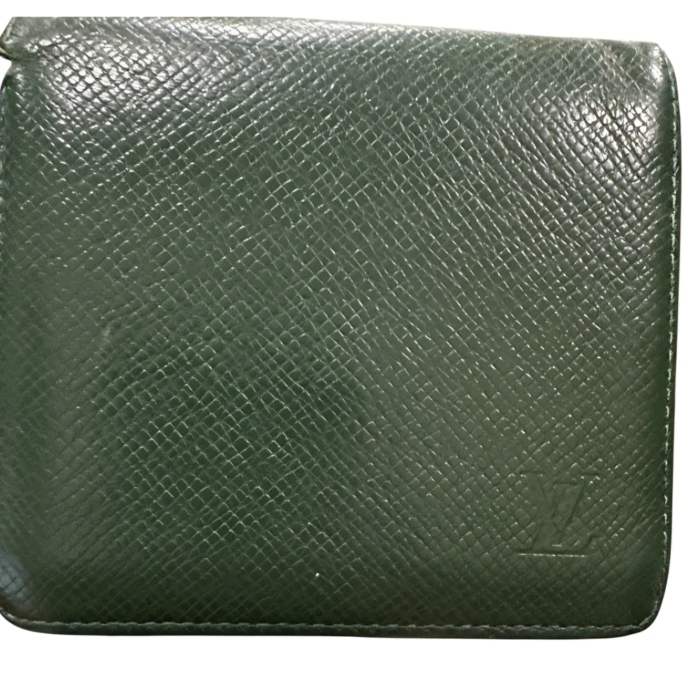Louis Vuitton Unisex Leather Wallet W Coin Pouch Forest Green